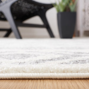 Tulum 600  Powerloomed 78 % Polypropylene + 14 % Jute + 8 % Latex Rug Ivory / Grey