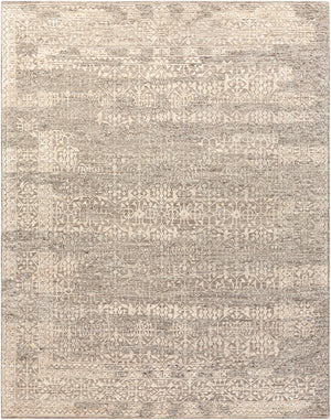 Tunus TUN-2303 Traditional NZ Wool, Viscose Rug TUN2303-810 Medium Gray, Charcoal, Cream 80% NZ Wool, 20% Viscose 8' x 10'