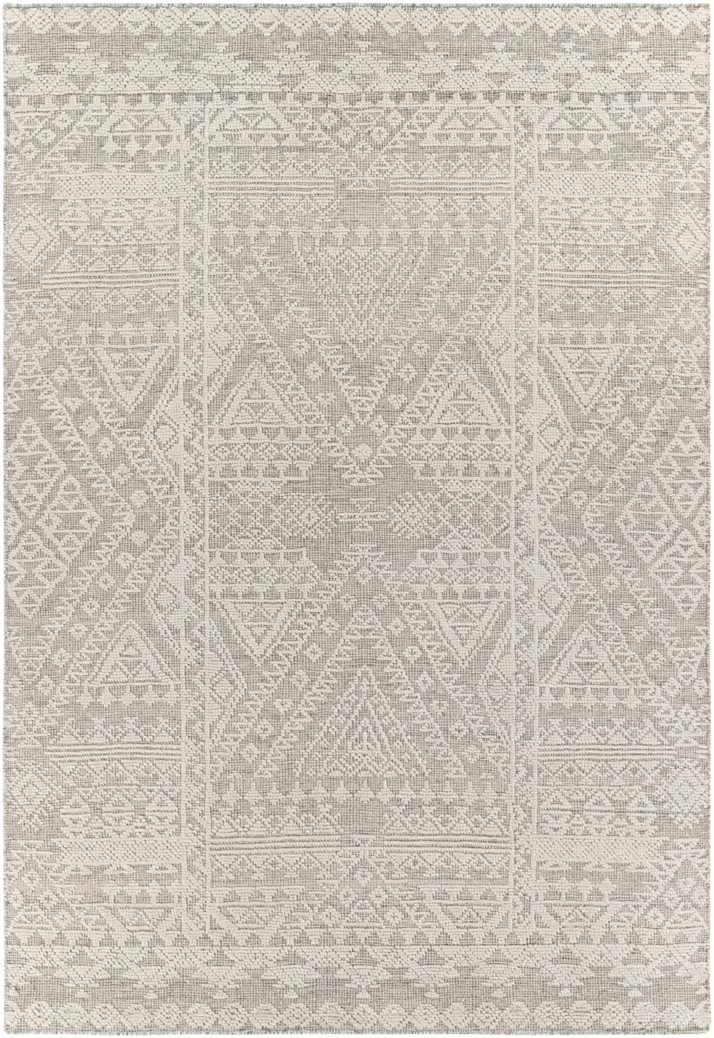 Tunus TUN-2306 Global NZ Wool Rug TUN2306-912 Medium Gray, Ink, Beige 100% NZ Wool 9' x 12'