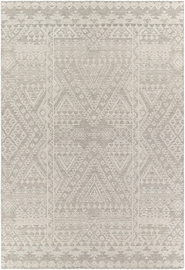 Tunus TUN-2306 Global NZ Wool Rug TUN2306-912 Medium Gray, Ink, Beige 100% NZ Wool 9' x 12'