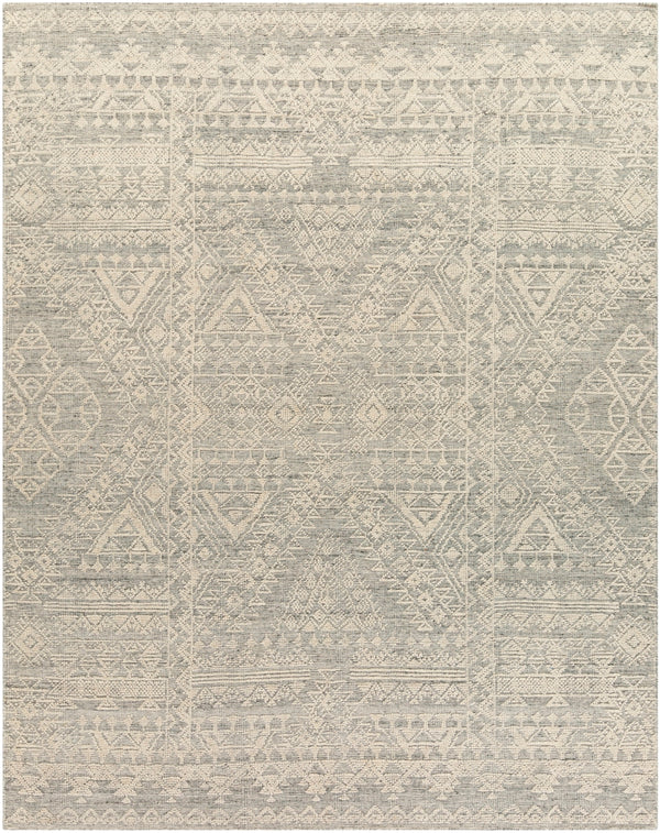 Tunus TUN-2306 Global NZ Wool Rug TUN2306-810 Medium Gray, Ink, Beige 100% NZ Wool 8' x 10'