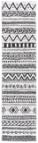 Tunisia 735 Bohemian Power Loomed 100 % Polyproplene Pile Rug Ivory / Black