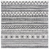 Tunisia 735 Bohemian Power Loomed 100 % Polyproplene Pile Rug Ivory / Black