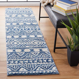 Tunisia 739 Bohemian Power Loomed 100 % Polyproplene Pile Rug Navy / Ivory