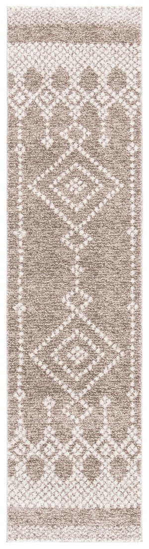 Tunisia 741 Bohemian Power Loomed 100 % Polyproplene Pile Rug Tan / Ivory