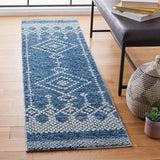 Tunisia 741 Bohemian Power Loomed 100 % Polyproplene Pile Rug Navy / Ivory