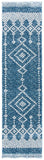 Tunisia 741 Bohemian Power Loomed 100 % Polyproplene Pile Rug Navy / Ivory