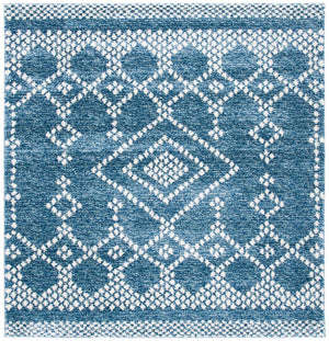 Tunisia 741 Bohemian Power Loomed 100 % Polyproplene Pile Rug Navy / Ivory