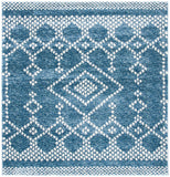 Tunisia 741 Bohemian Power Loomed 100 % Polyproplene Pile Rug Navy / Ivory