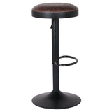 Juno Leatherette Gaslift Backless Swivel Bar Stool - Set of 2