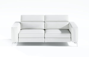 VIG Furniture Coronelli Collezioni Turin - White Leather 2-Seater 91" Recliner Sofa VGCCROMA-SF-WHT-S