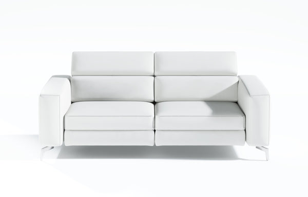 VIG Furniture Coronelli Collezioni Turin - White Leather 2-Seater 91" Recliner Sofa VGCCROMA-SF-WHT-S