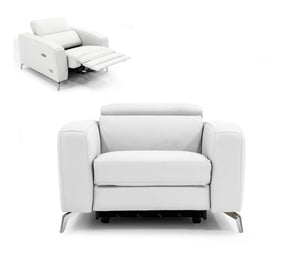 VIG Furniture Coronelli Collezioni Turin - Italian White Leather Recliner Chair VGCCROMA-WHIT-CH