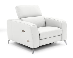 VIG Furniture Coronelli Collezioni Turin - Italian White Leather Recliner Chair VGCCROMA-WHIT-CH