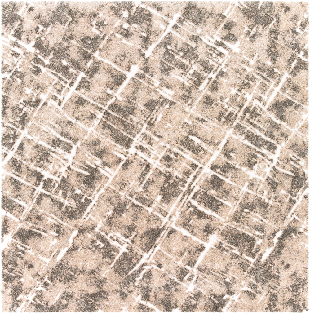 Tuscany TUS-2300 Modern Polypropylene, Polyester Rug TUS2300-9121 White, Khaki, Dark Brown 91% Polypropylene, 9% Polyester 8'10" x 12'1"