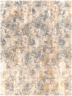 Tuscany TUS-2303 Modern Polypropylene, Polyester Rug TUS2303-710103 White, Butter, Khaki, Aqua, Burnt Orange, Metallic - Champagne 91% Polypropylene, 9% Polyester 7'10" x 10'3"