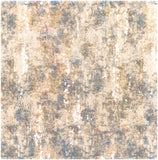 Tuscany TUS-2303 Modern Polypropylene, Polyester Rug TUS2303-710SQ White, Butter, Khaki, Aqua, Burnt Orange, Metallic - Champagne 91% Polypropylene, 9% Polyester 7'10" Square