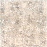 Tuscany TUS-2304 Modern Polypropylene, Polyester Rug TUS2304-710SQ Cream, Aqua, White, Dark Brown, Metallic - Champagne 91% Polypropylene, 9% Polyester 7'10" Square