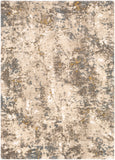 Tuscany TUS-2305 Modern Polypropylene, Polyester Rug TUS2305-9121 White, Dark Brown, Aqua, Butter, Cream, Metallic - Champagne 91% Polypropylene, 9% Polyester 8'10" x 12'1"