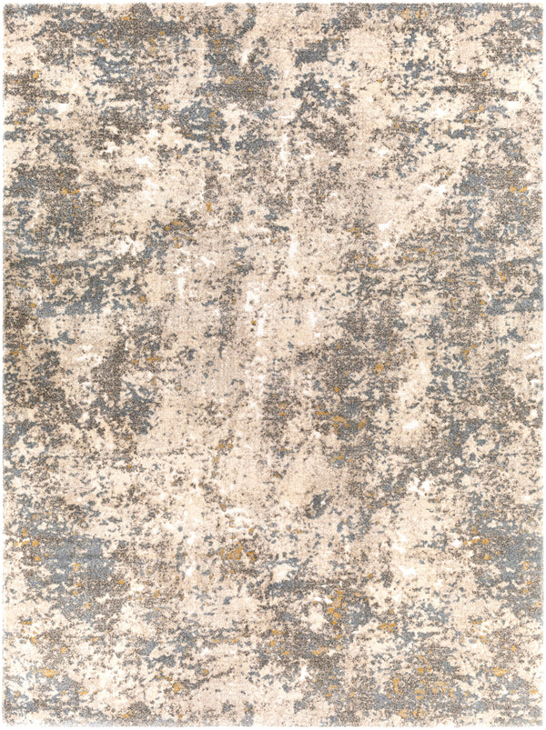 Tuscany TUS-2305 Modern Polypropylene, Polyester Rug TUS2305-710103 White, Dark Brown, Aqua, Butter, Cream, Metallic - Champagne 91% Polypropylene, 9% Polyester 7'10" x 10'3"