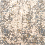 Tuscany TUS-2305 Modern Polypropylene, Polyester Rug TUS2305-710SQ White, Dark Brown, Aqua, Butter, Cream, Metallic - Champagne 91% Polypropylene, 9% Polyester 7'10" Square