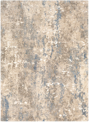 Tuscany TUS-2306 Modern Polypropylene, Polyester Rug TUS2306-9121 Bright Blue, White, Cream, Denim, Metallic - Champagne 91% Polypropylene, 9% Polyester 8'10" x 12'1"