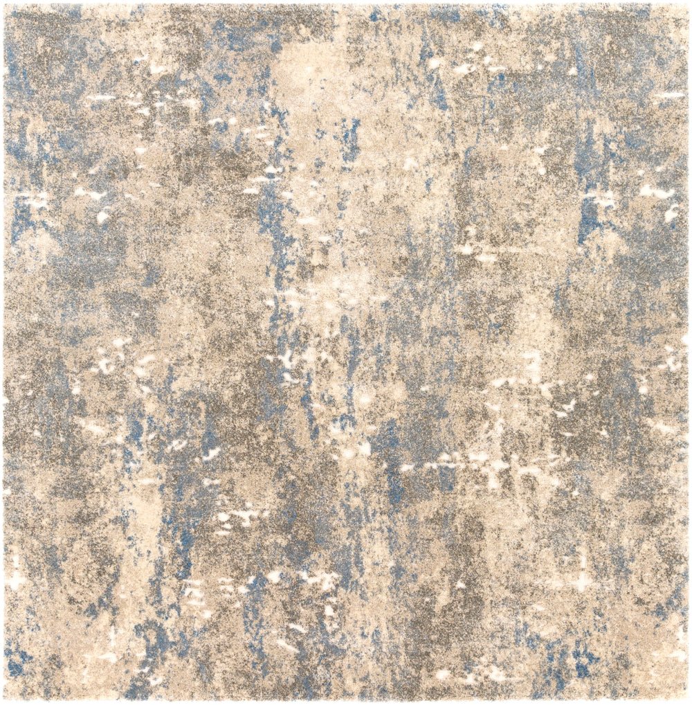 Tuscany TUS-2306 Modern Polypropylene, Polyester Rug TUS2306-9121 Bright Blue, White, Cream, Denim, Metallic - Champagne 91% Polypropylene, 9% Polyester 8'10" x 12'1"