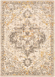 Tuscany TUS-2307 Traditional Polypropylene, Polyester Rug TUS2307-9121 Metallic - Champagne, Cream, Burnt Orange, Dark Brown, Denim 91% Polypropylene, 9% Polyester 8'10" x 12'1"