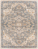 Tuscany TUS-2309 Traditional Polypropylene, Polyester Rug TUS2309-710103 Denim, Metallic - Champagne, Dark Brown, White, Butter, Aqua, Bright Blue 91% Polypropylene, 9% Polyester 7'10" x 10'3"