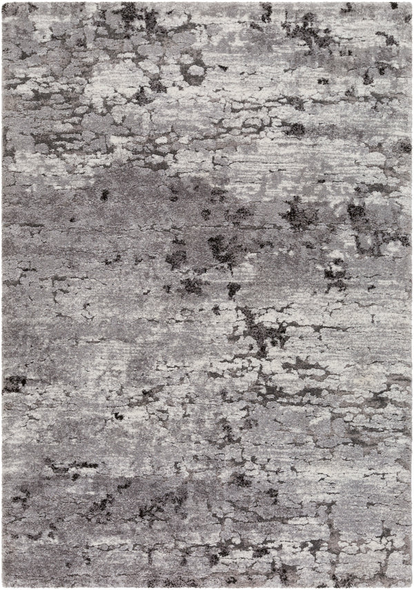 Tuscany TUS-2310 Modern Polypropylene, Polyester Rug TUS2310-9121 Medium Gray, Charcoal, Black, Ivory 85% Polypropylene, 15% Polyester 9' x 12'1"