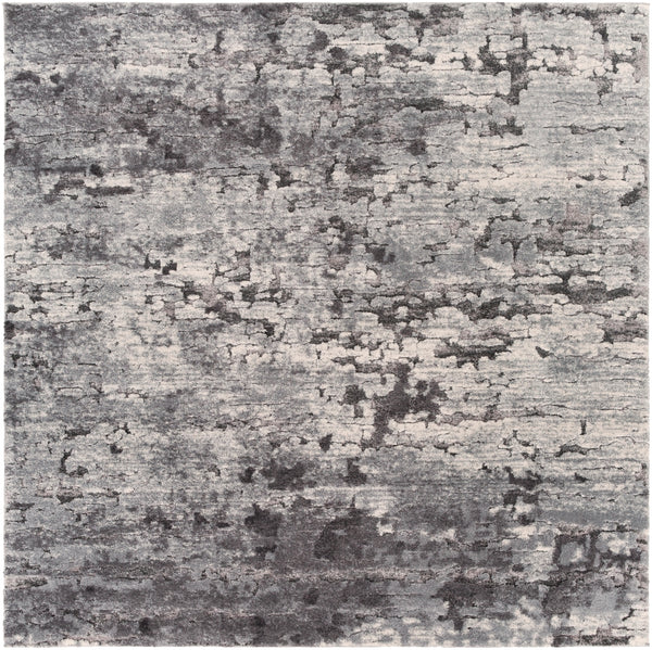 Tuscany TUS-2310 Modern Polypropylene, Polyester Rug TUS2310-710SQ Medium Gray, Charcoal, Black, Ivory 85% Polypropylene, 15% Polyester 7'10" Square