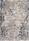 Tuscany TUS-2313 Modern Polypropylene, Polyester Rug TUS2313-9121 Denim, Medium Gray, Black, Ivory, Charcoal, Tan, Beige, Dark Blue 85% Polypropylene, 15% Polyester 9' x 12'1"