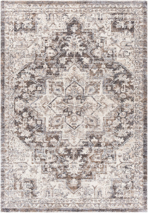 Tuscany TUS-2318 Traditional Polypropylene, Polyester Rug TUS2318-9121 Camel, Charcoal, Medium Gray, Light Gray, Beige, Cream 85% Polypropylene, 15% Polyester 9' x 12'1"