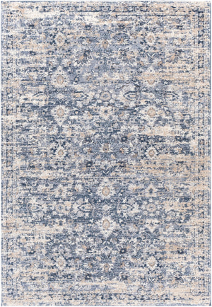 Tuscany TUS-2320 Traditional Polypropylene, Polyester Rug TUS2320-9121 Dark Blue, Denim, Beige, Medium Gray, Light Gray, Cream 85% Polypropylene, 15% Polyester 9' x 12'1"