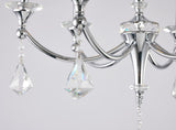 Bethel Chrome Chandelier in Iron & Crystal