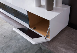 VIG Furniture Modrest Frost Modern Small White TV Unit VGWCTV004SM-WHT