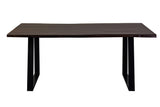 Porter Designs Manzanita Live Edge Solid Acacia Wood Natural Dining Table Gray 07-196-01-7030T-KIT