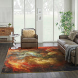 Nourison Le Reve LER07 Artistic Machine Made Tufted Indoor only Area Rug Red/Multicolor 9' x 12' 99446494832
