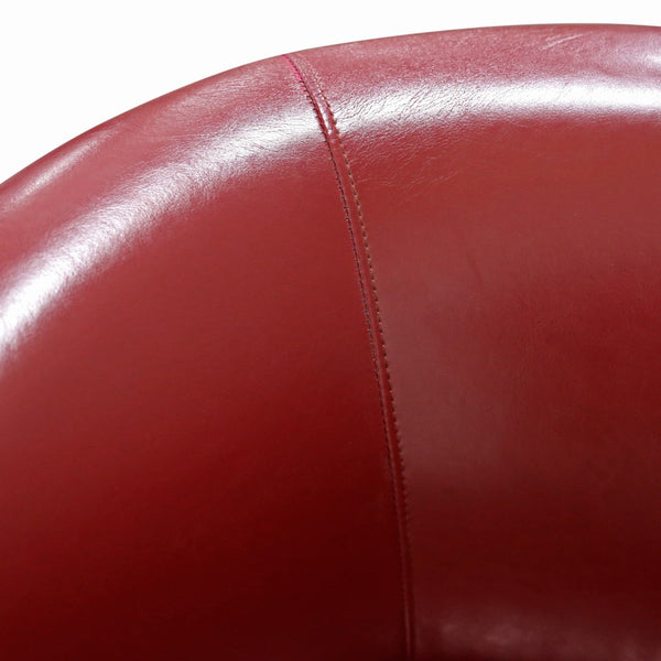 Porter Designs Marvel Contemporary Leather-Look Swivel Accent Chair Contemporary Accent - Swivel Red 02-201C-06-204