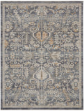 Nourison Nyle NYE02 Bohemian Machine Made Power-loomed Indoor only Area Rug Navy Multicolor 9'10" x 13'6" 99446104809
