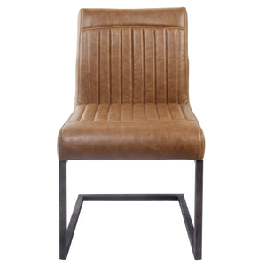 Ronan Leatherette Dining Chair Set of 2 - Modern Industrial Design with Chic Tufting and Durability