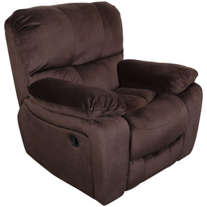 Porter Designs Ramsey Microfiber Glider Transitional Recliner Brown 03-112C-05-6012