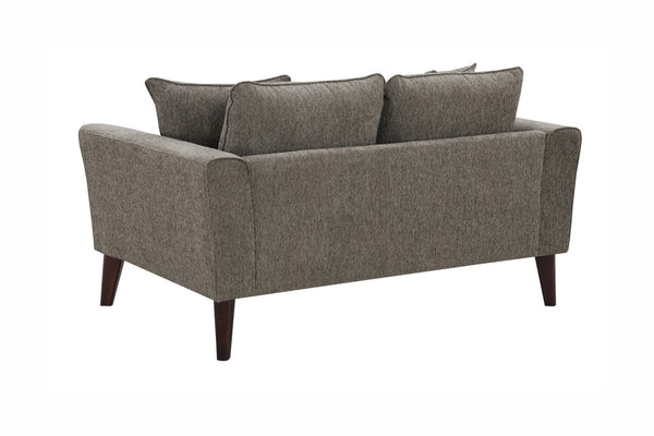 Porter Designs Percy Soft Microfiber Contemporary Loveseat Gray 01-33C-02-5310
