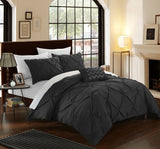 Daya Black Queen 4pc Duvet Set