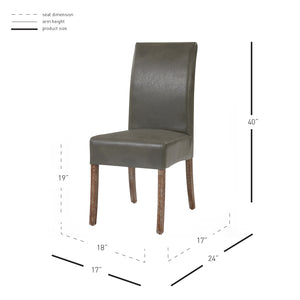 Valencia Bonded Leather Chair - Set of 2