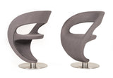 Modrest Alya Modern Grey Fabric Lounge Chair