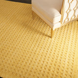 Nourison Perris PERR1 Handmade Woven Indoor Area Rug Gold 6'6" x 9'6" 99446222978