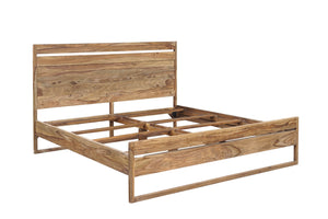 Porter Designs Urban Solid Sheesham Wood King Contemporary Bed Natural 04-117-17-1429-KIT
