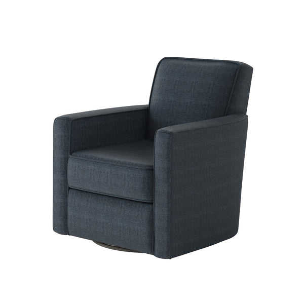 Fusion 402G-C Transitional Swivel Glider Chair 402G-C Theron Indigo Swivel Glider