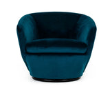 VIG Furniture Divani Casa Tyson - Modern Dark Teal Fabric Accent Chair VGKKKFA1032-BLU-3